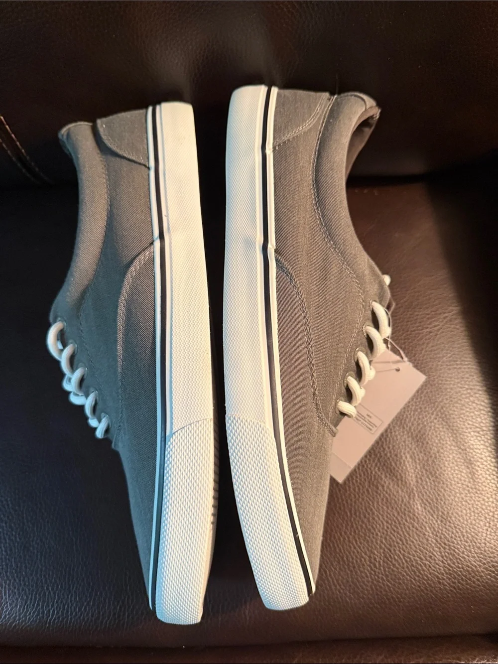 Izod Rangley Gray Canvas Low-Top Lace-Up Sneakers